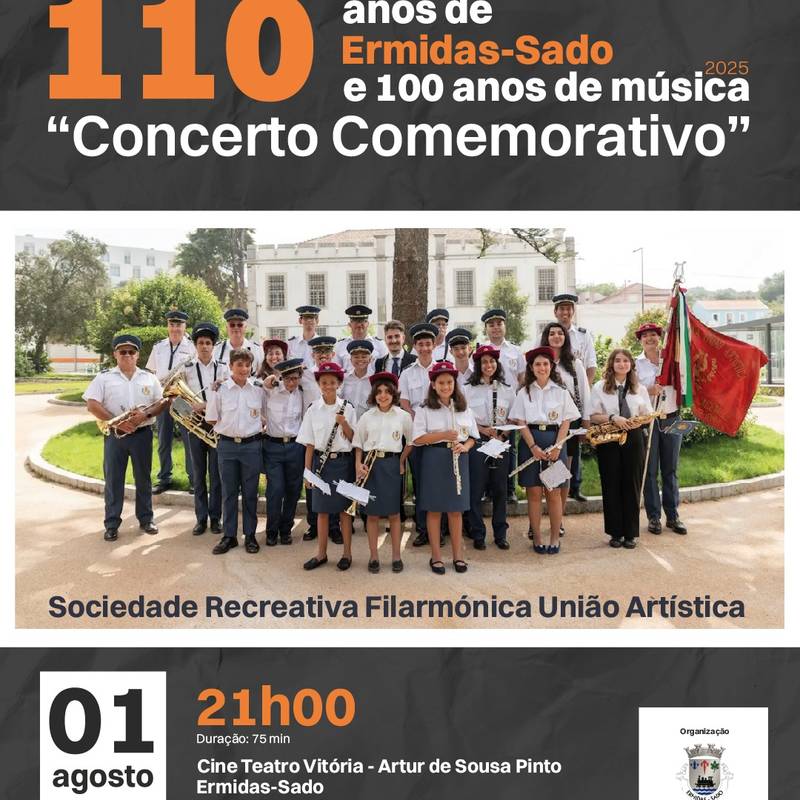 110 anos de Ermidas-Sado e 100 anos de música – Concerto Comemorativo