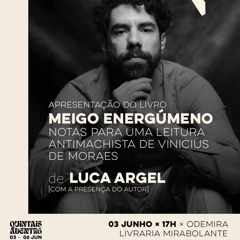 Luca Argel a apresentar o seu ensaio “Meigo Energúmeno"