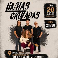 O concerto da banda Linhas Cruzadas