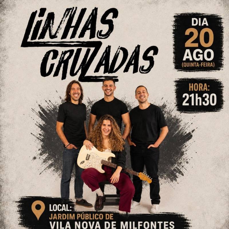 O concerto da banda Linhas Cruzadas
