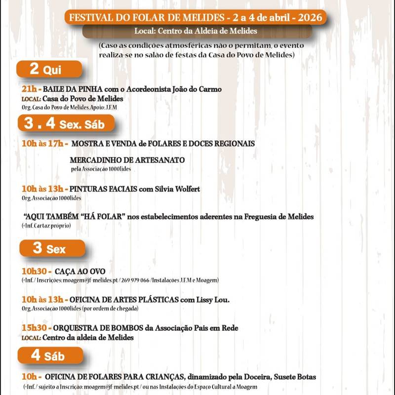 Festival do folar de melides 2026