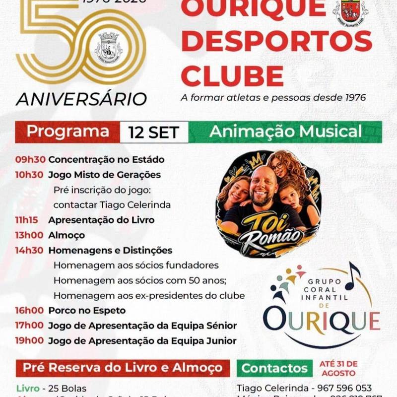 50 anos/ ourique desportos clube