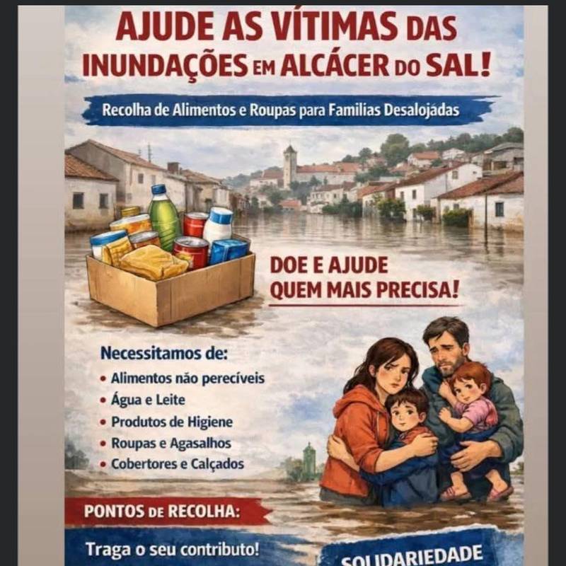 Ponto de doação - Bombeiros em Cercal do Alentejo