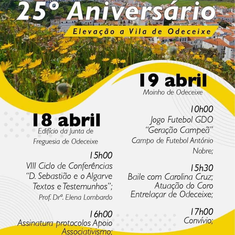 25.º Aniversário da Elevação de Odeceixe a Vila