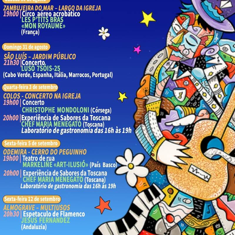 Festival Sete Sóis Sete Luas - Luso /Sóis - 25 (Cabo Verde, Espanha, Itália, Marrocos, Portugal)