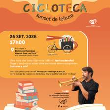 Bike Library – Reading at Sunset