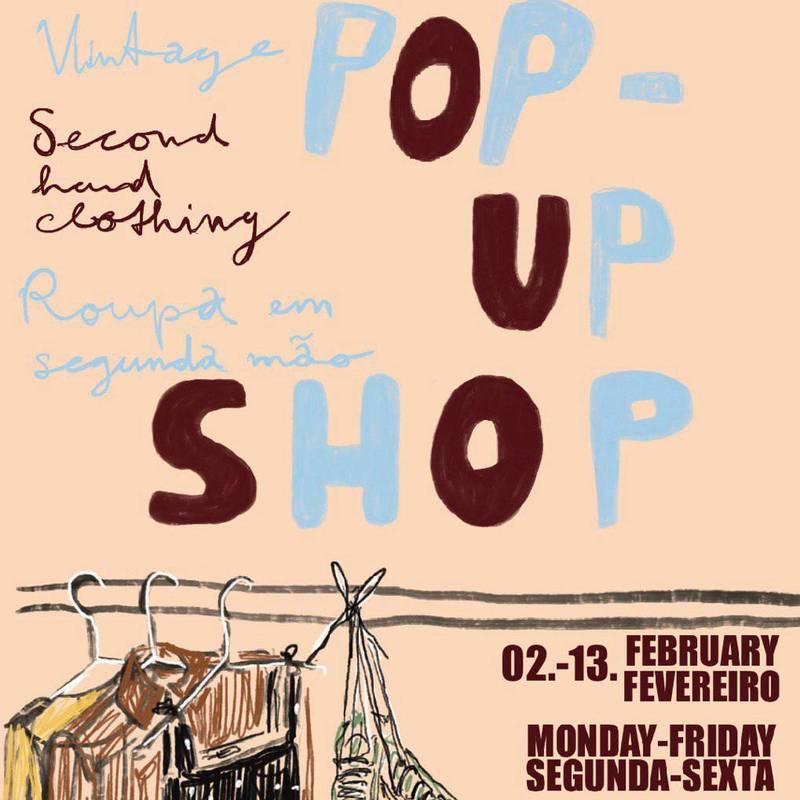Segunda edição da loja pop-up de roupas em segunda mão