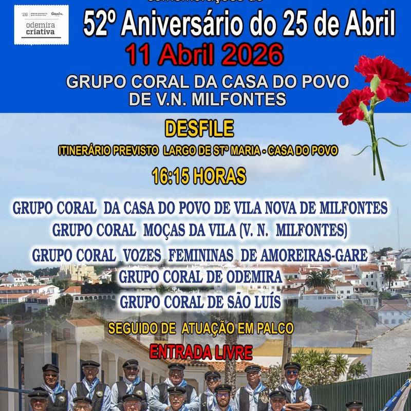 Um encontro de Grupos Corais em Vila Nova de Milfontes