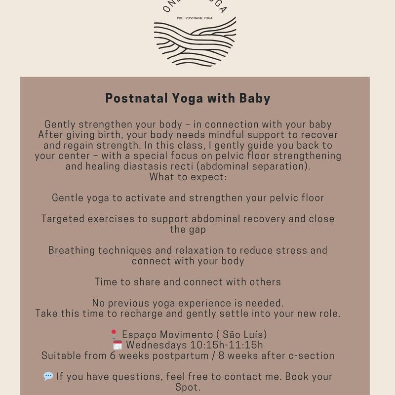 Yoga pós-natal com o bebé