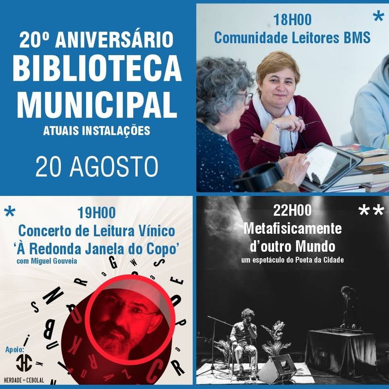 A Biblioteca Municipal comemora o 20.º aniversário