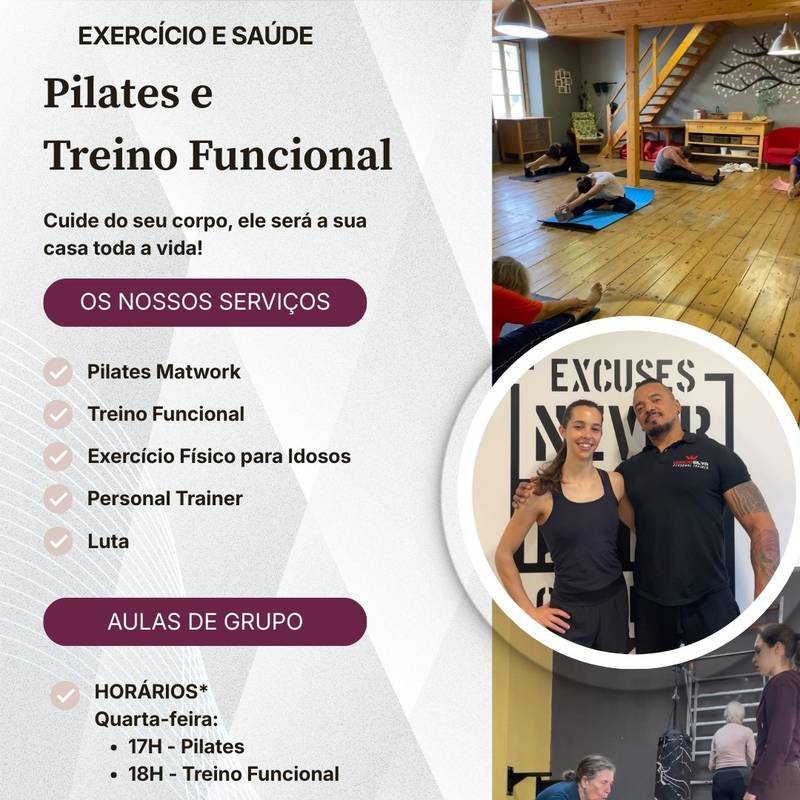 Aulas de Pilates e Treino Funcional