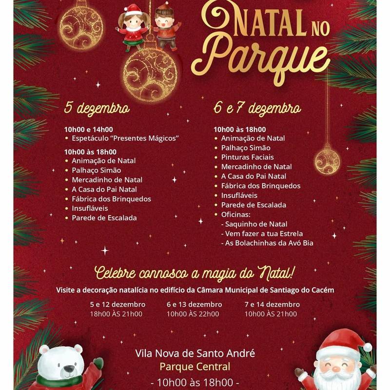 Natal no Parque em Vila Nova de Santo André