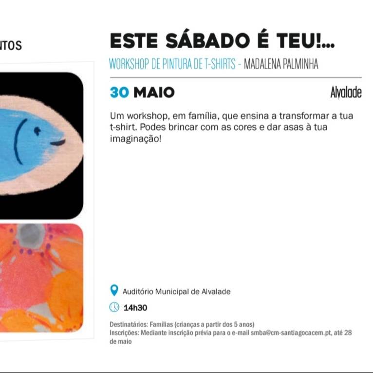 Workshop de pintura de t-shirts