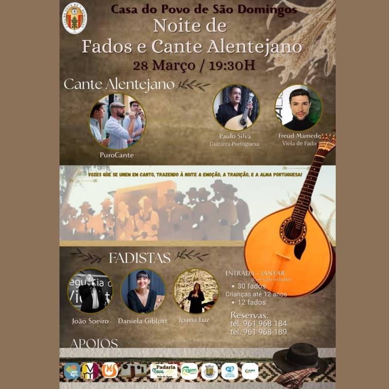 Noite de Fados e Cante Alentejano