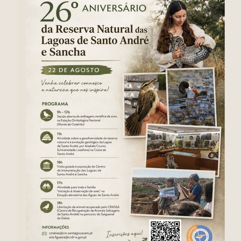 O 26.º aniversário da Reserva Natural das Lagoas de Santo André e da Sancha
