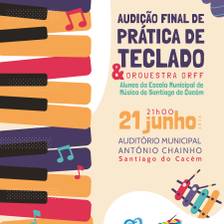 Audição final de prática de teclado & orquestra orff