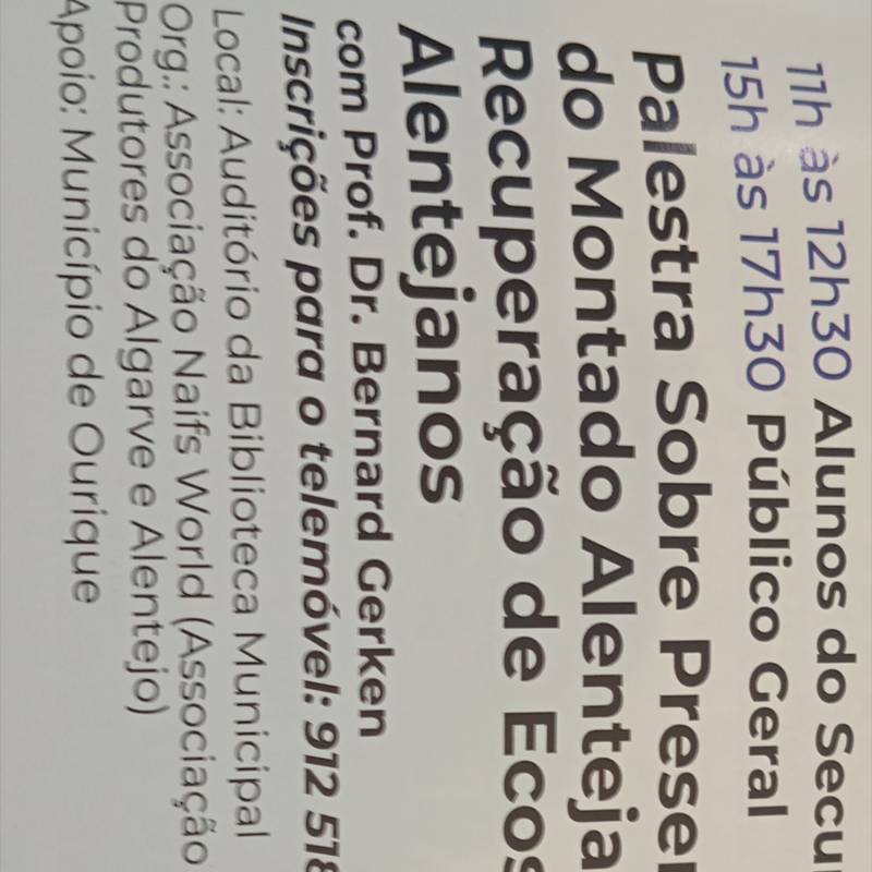Palestra de permacultura