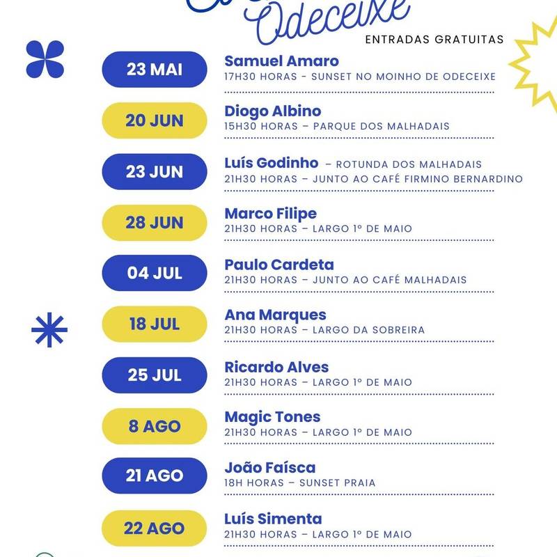 Odeceixe – Eventos de Verão 2026