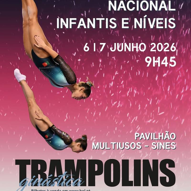O Campeonato Nacional de Infantis e Níveis de Ginástica de Trampolins
