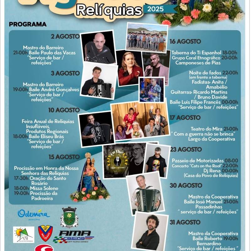 Festas de Agosto 2025 - Relíquias