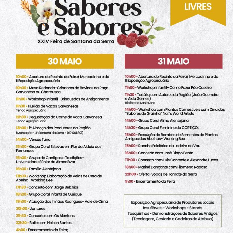 A xxiv Feira de Santana da Serra – Saberes e Sabores
