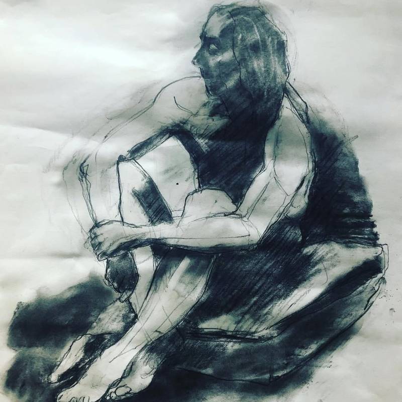 Desenho ao vivo com modelo nu