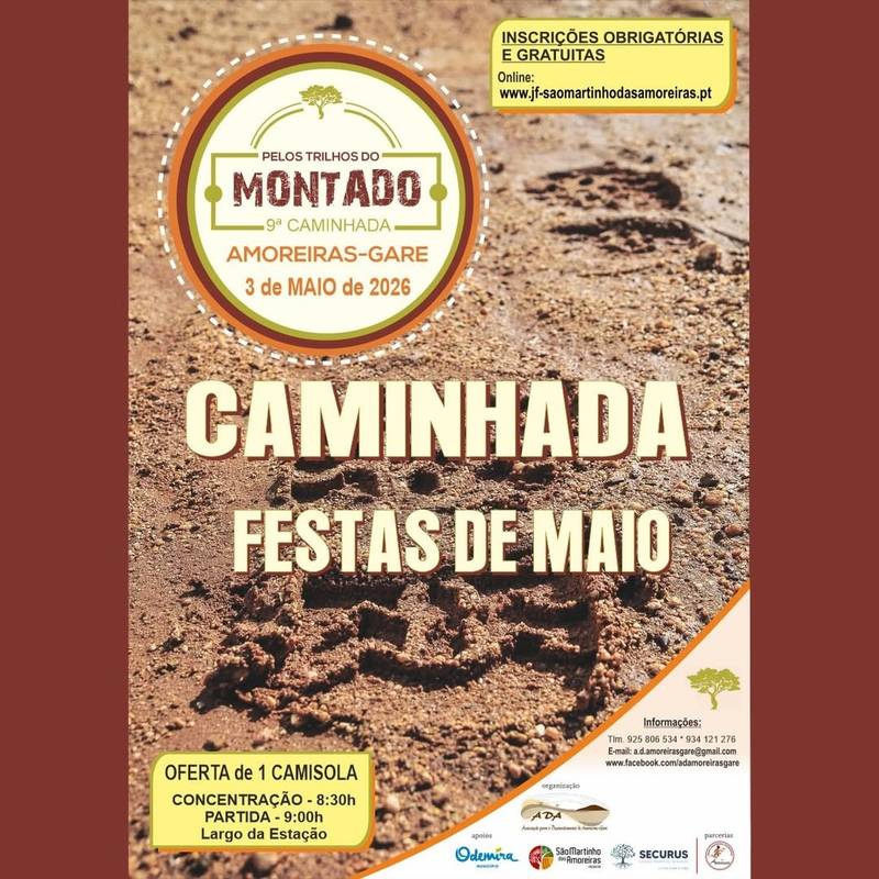 9°caminhada “Pelos trilhos do Montado”| festas de maio