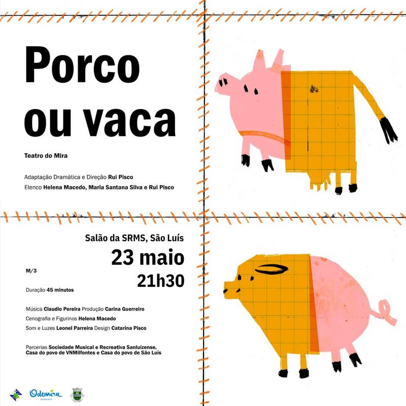 Teatro do Mira apresenta “Porco ou Vaca”