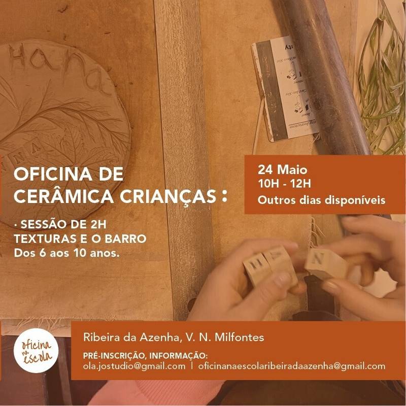 Oficina na Escola - Oficina de Cerâmica para Crianças - Do Conto ao Barro