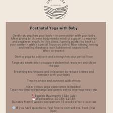 Yoga pós-natal com o bebé