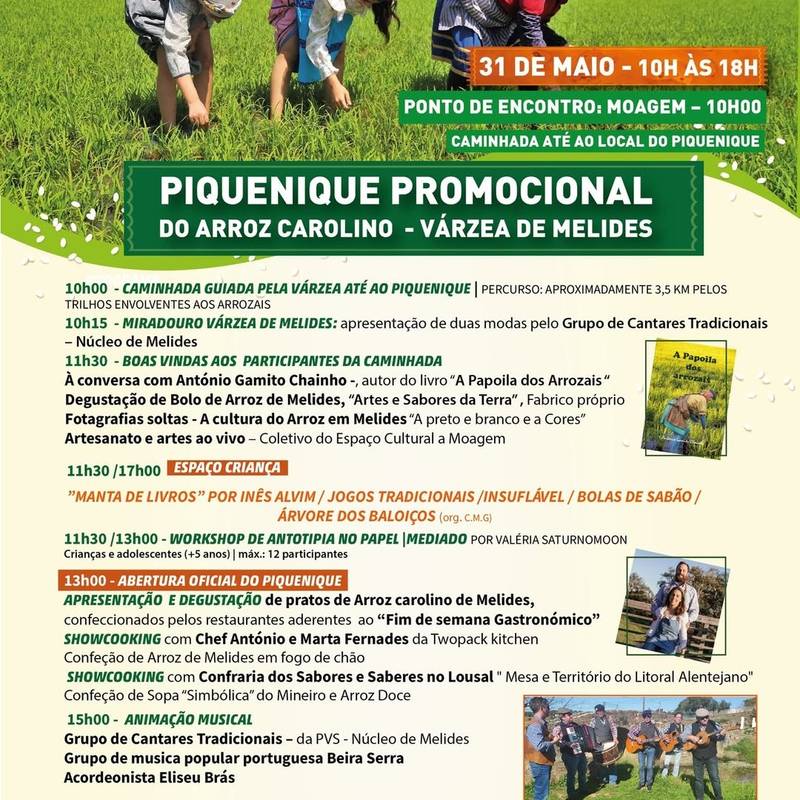 Piquenique do arroz na
várzea de melides