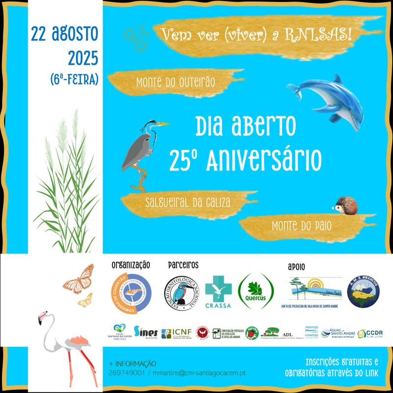25.º aniversário da Reserva Natural das Lagoas de Santo André e da Sancha