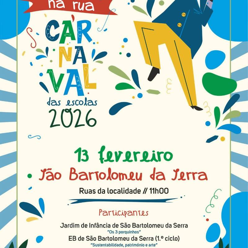 Carnaval Escolar 2026 – Festa de Rua Cercal