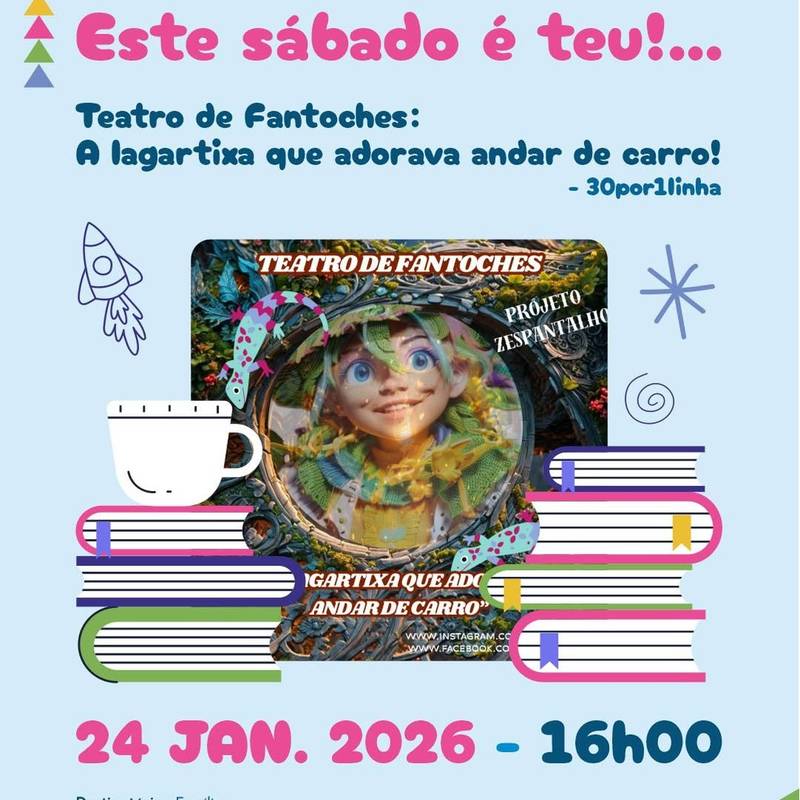 Teatro de Fantoches: a Lagartinha que adorava andar de carro!