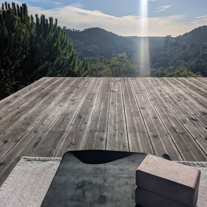 Yoga entre os sobreiros