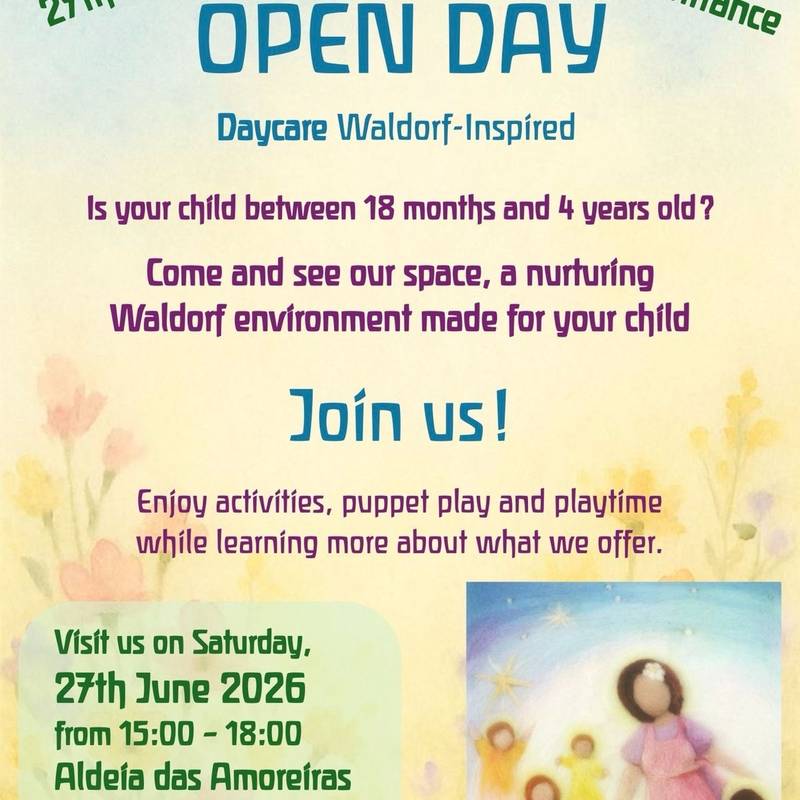 DIA DE PORTAS ABERTAS na creche de inspiração Waldorf
